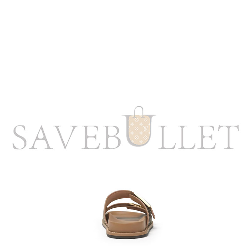 FENDI FEEL BROWN FF FABRIC SLIDES 8X8326AEGVF1HHG